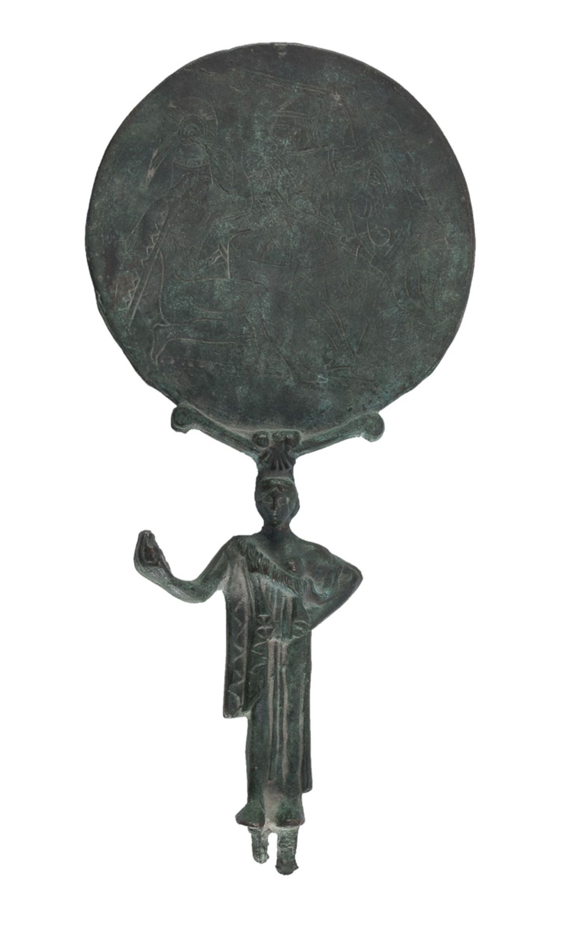 BRONZE MIRROR 20TH CENTURY