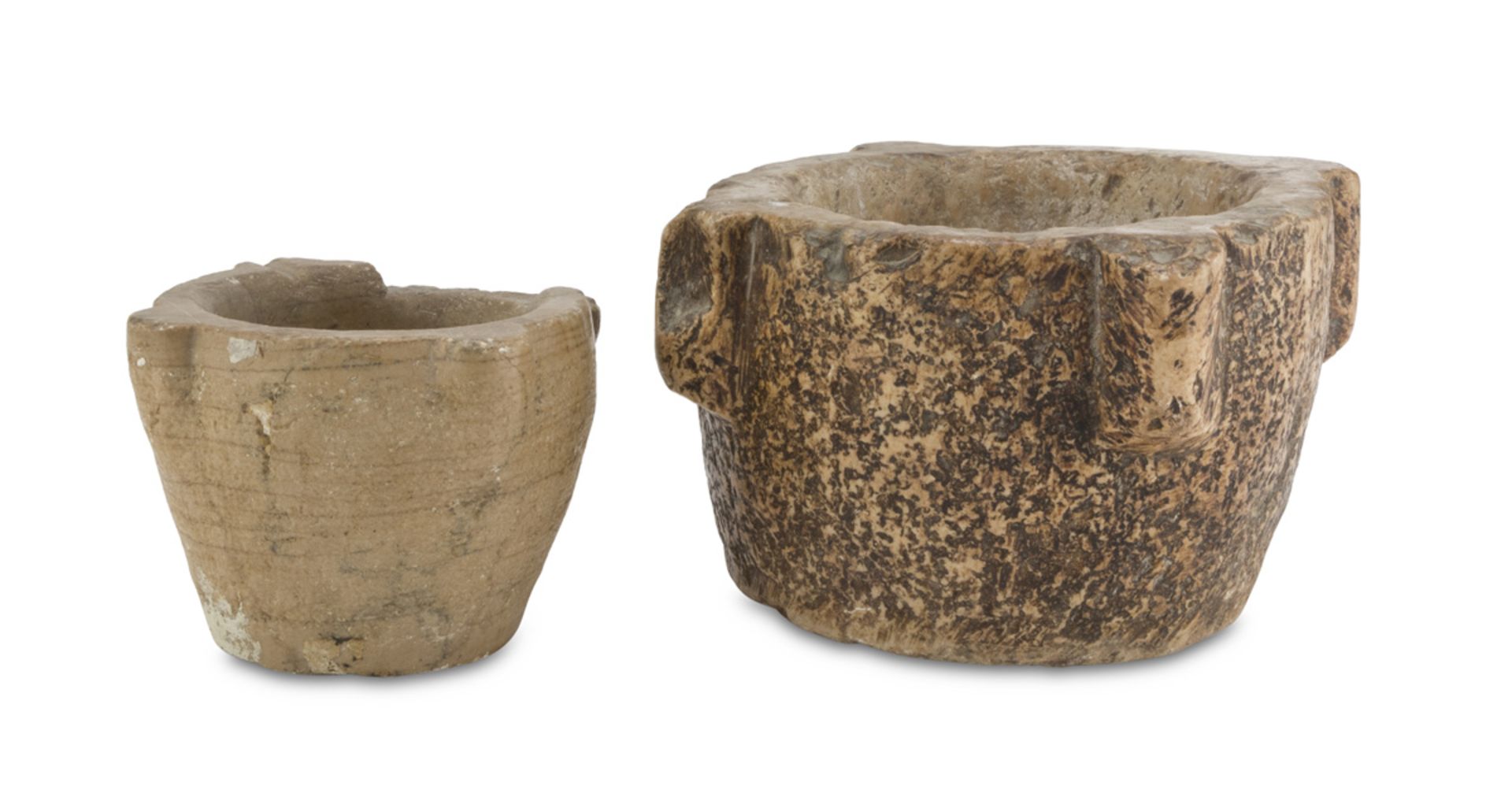 TWO MARBLE MORTARS 16th-17th CENTURY