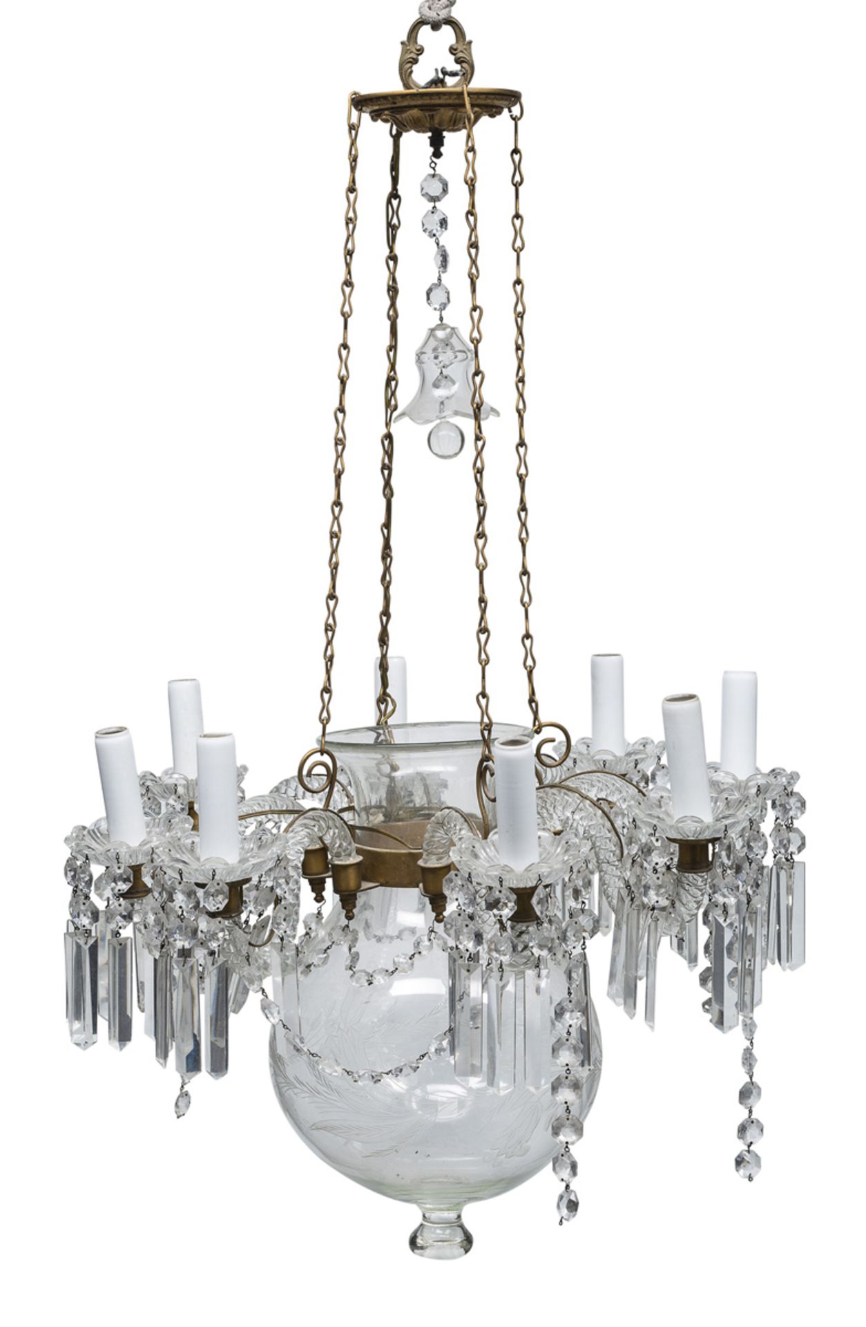 BEAUTIFUL AMPOULE CHANDELIER LATE 19TH CENTURY