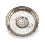 SILVER PLATE WITH GREEK COIN GREECE POST 1963