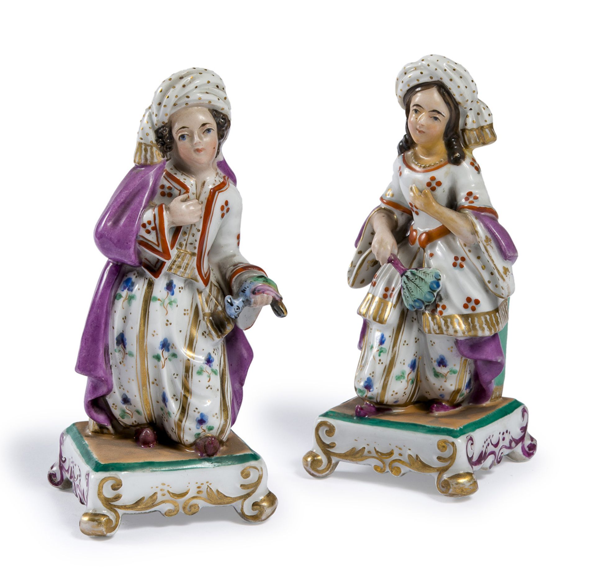 A PAIR OF PORCELAIN GROUPS FRANCE JACOB PETIT 19TH CENTURY