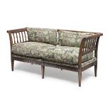 SMALL BEECH SOFA PIEDMONT EARLY 19TH CENTURY