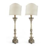 PAIR OF METAL CANDLESTICKS 20TH CENTURY