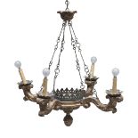 CHANDELIER IN GILTWOOD ANCIENT ELEMENTS