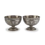 PAIR OF SILVER-PLATED TRAYS 20TH CENTURY