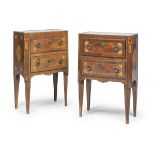 PAIR OF VIOLET EBONY NIGHT STANDS NAPLES PERIOD LOUIS XVI