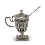 SILVER MUSTARD POT PUNCH GERMANY POST 1888