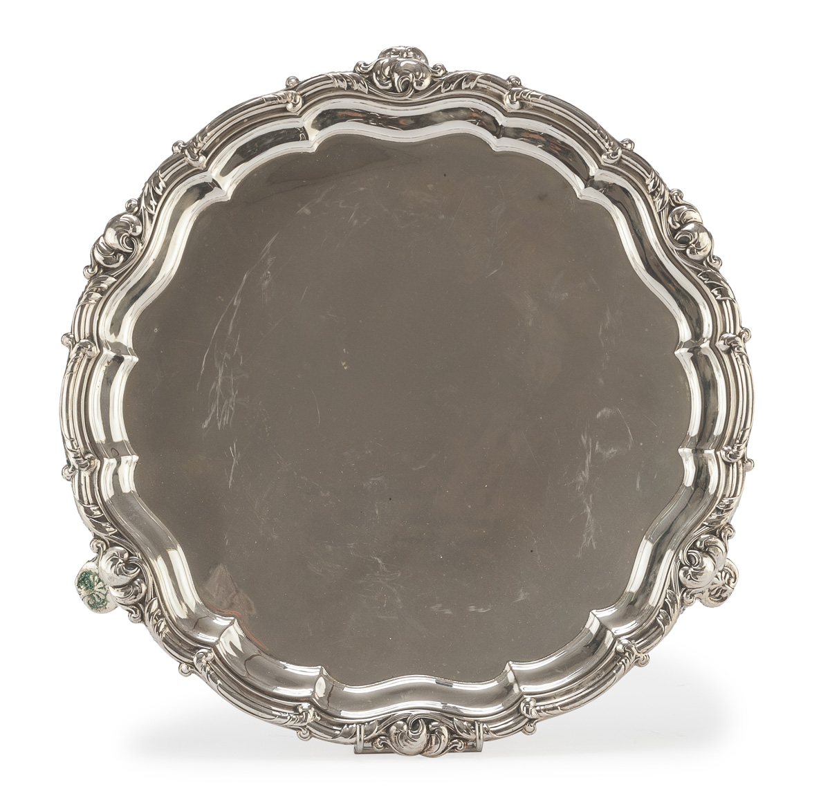 SILVER-PLATED SALVER PUNCH UK 20TH CENTURY