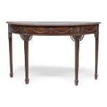 SMALL DEMILUNE CONSOLE IN MAHOGANY LATE 19TH CENTURY