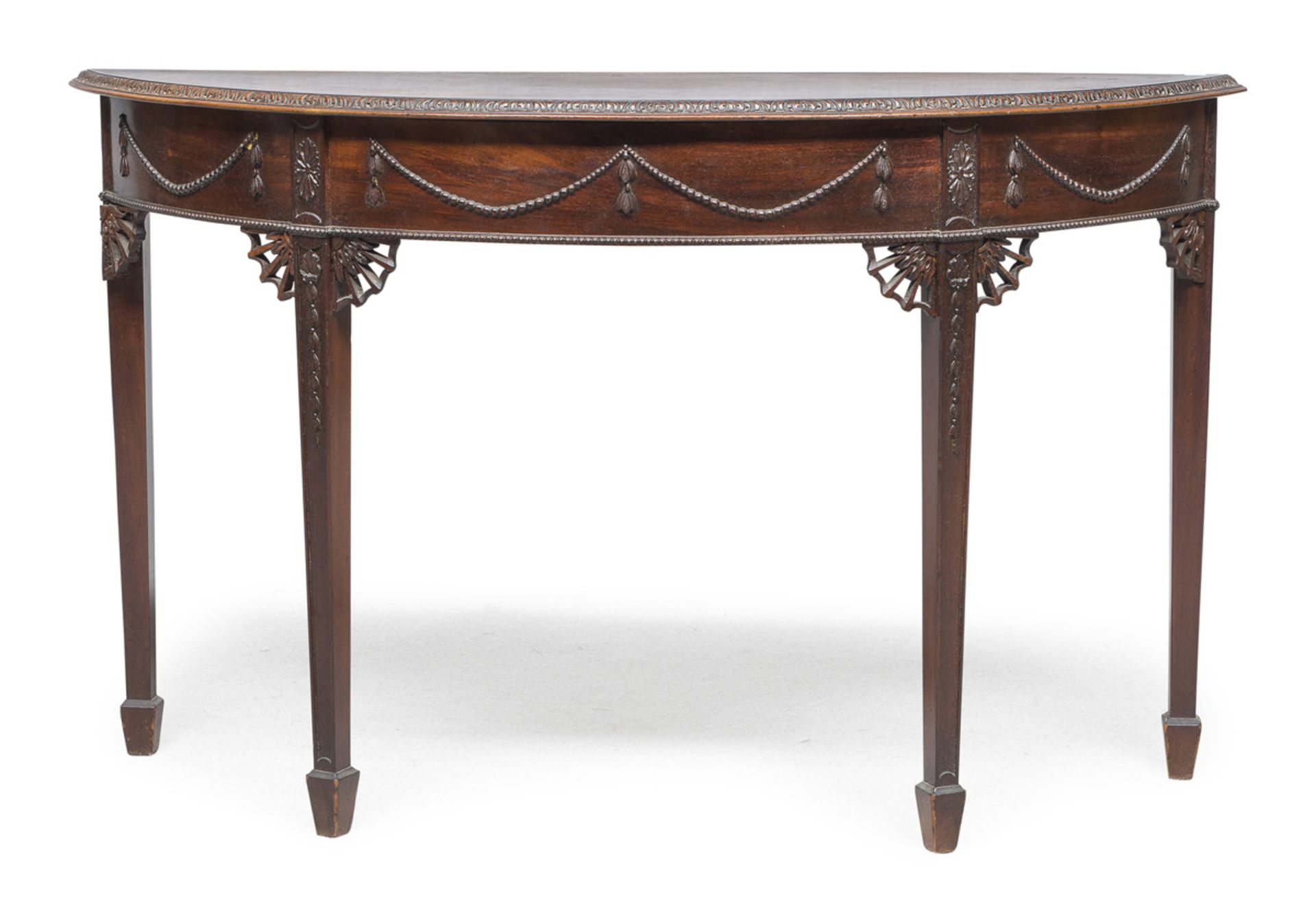 SMALL DEMILUNE CONSOLE IN MAHOGANY LATE 19TH CENTURY