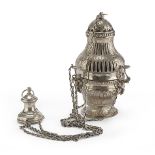 SILVER-PLATED ASPERSORY PROBABLY ROME 19TH CENTURY