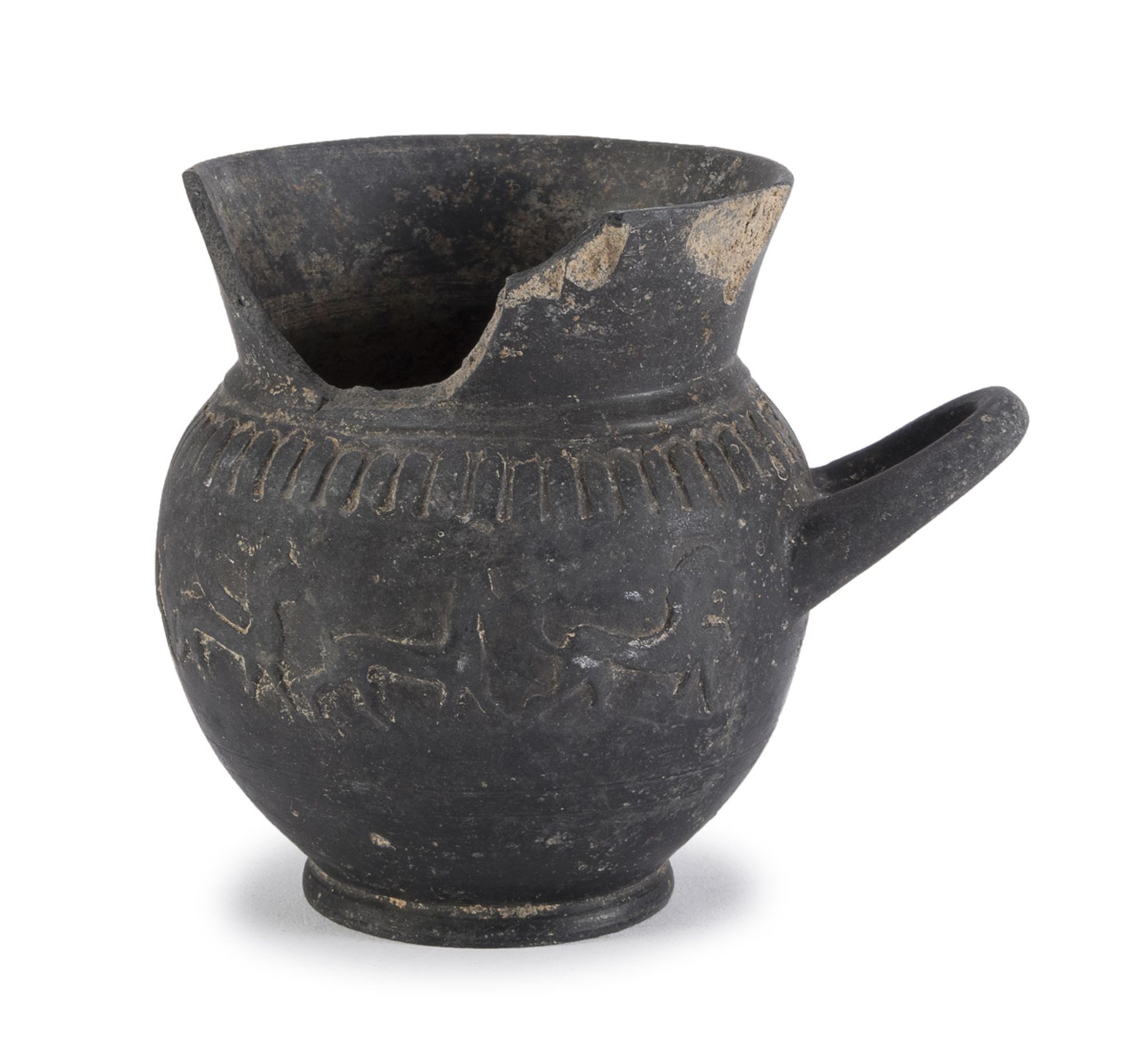 ETRUSCAN SINGLE-HANDLED OLLA 7TH-6TH CENTURY BC