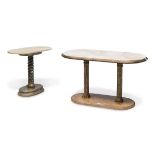 TWO LACQUERED WOOD LIVING ROOM TABLES 20TH CENTURY