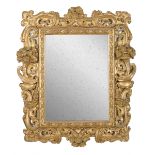 SPLENDID MIRROR IN GILTWOOD CENTRAL ITALY AT THE END OF THE 17TH CENTURY