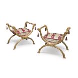 COUPLE OF CLASSIC BENCHES IN GILTWOOD EARLY 20TH CENTURY