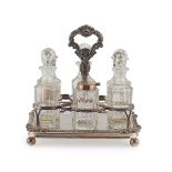 SILVERPLATED OIL CRUET EARLY 20TH CENTURY