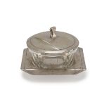 CHEESE BOWL IN SILVER AND GLASS BOLOGNA 1934/1944