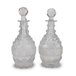 PAIR OF CRYSTAL BOTTLES EARLY 20TH CENTURY