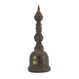 A CAMBODIAN BRONZE BELL. 19TH CENTURY.