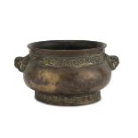 A CHINESE BRONZE CENSER 19TH CENTURY.