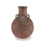 AN ECUADORIAN TERRACOTTA WATER BOTTLE 13TH-16TH CENTURY.