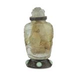 A CHINESE FLUORITE SNUFF BOTTLE EARLY 20TH CENTURY.