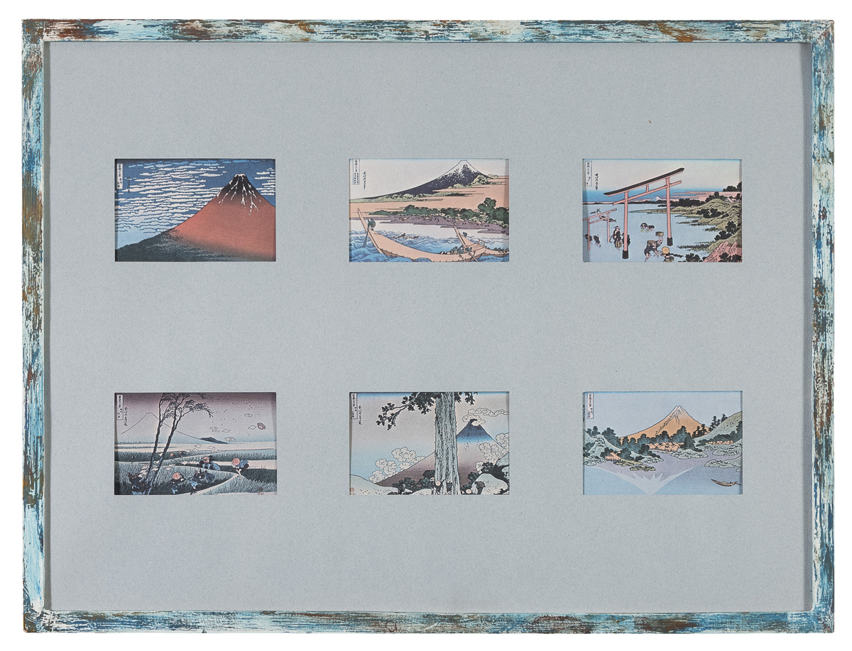 TWENTY-FOUR SMALL JAPANESE PRINTS WITHIN FOUR FRAMES 20TH CENTURY. - Image 2 of 2