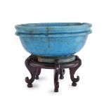 A PERSIAN GLAZED CERAMIC BOWL 16TH CENTURY. CHIP