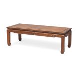 A CHINESE TEAK COUCH TABLE 20TH CENTURY.