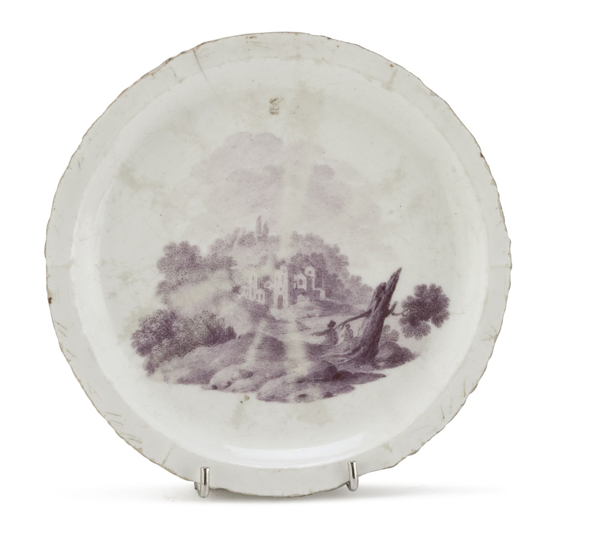 A PORCELAIN PLATE NAPLES PERIOD CARLO III