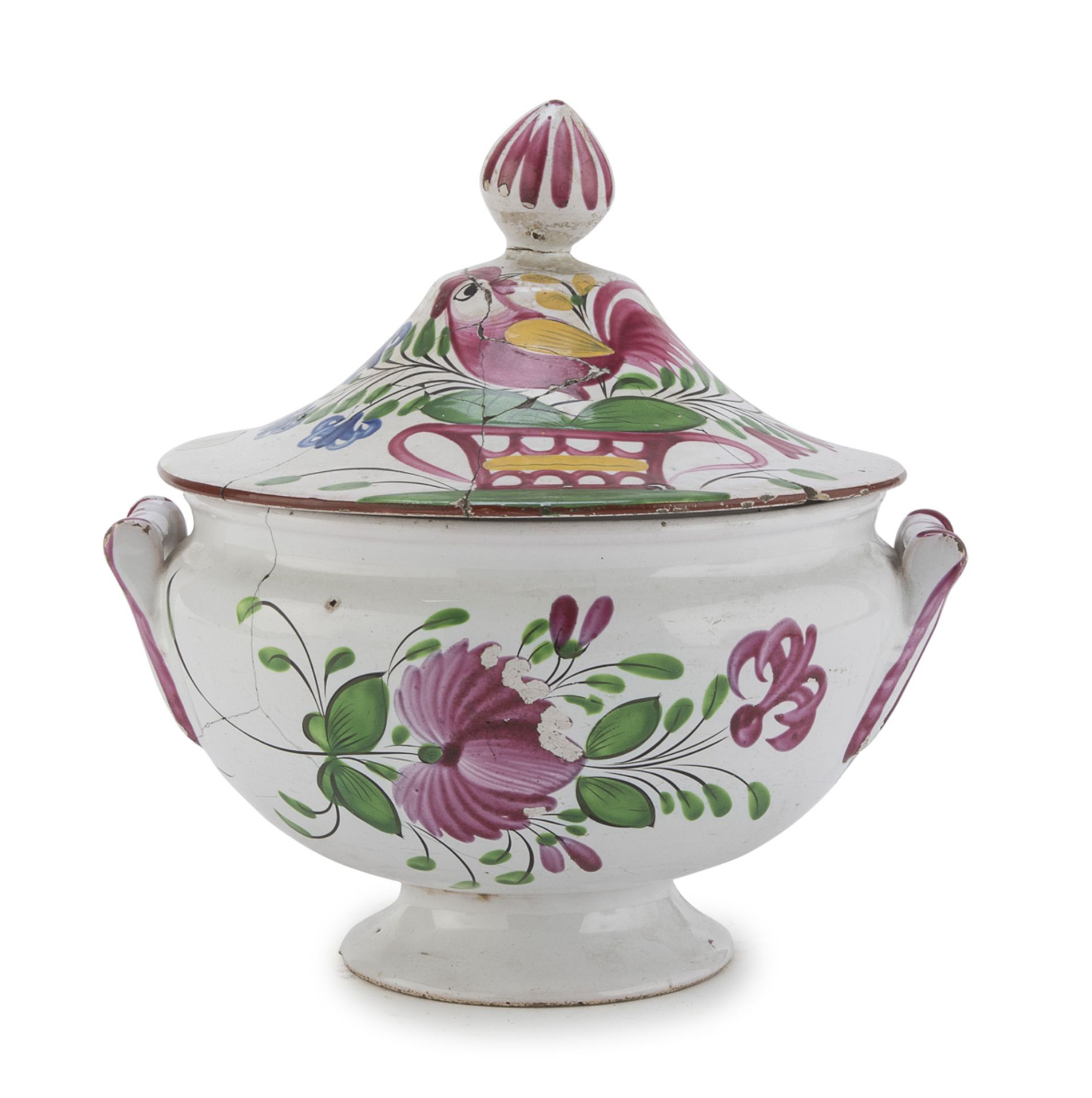 CERAMIC TUREEN EASTERN FRANCE EARLY 19TH CENTURY