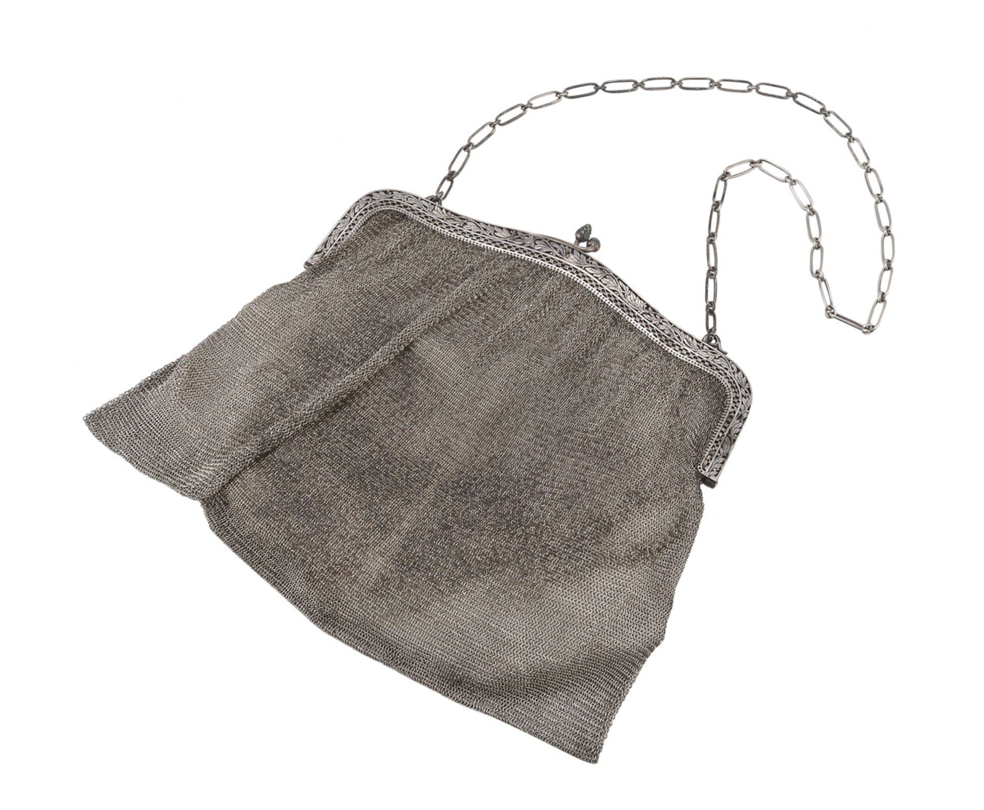 SILVER BAG EARLY 20TH CENTURY