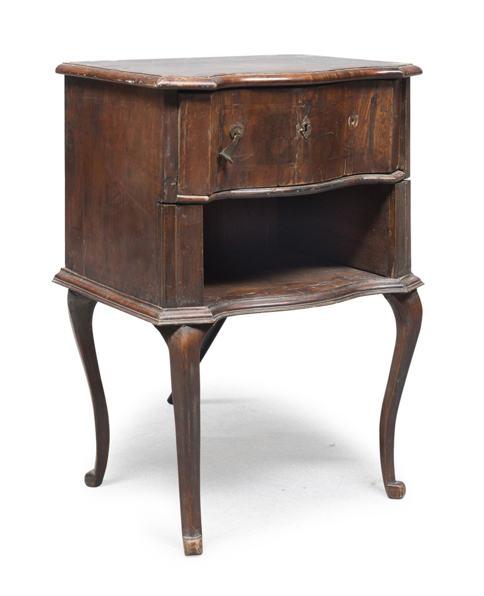 REMAINS OF BEDSIDE IN WALNUT VENICE 18TH CENTURY