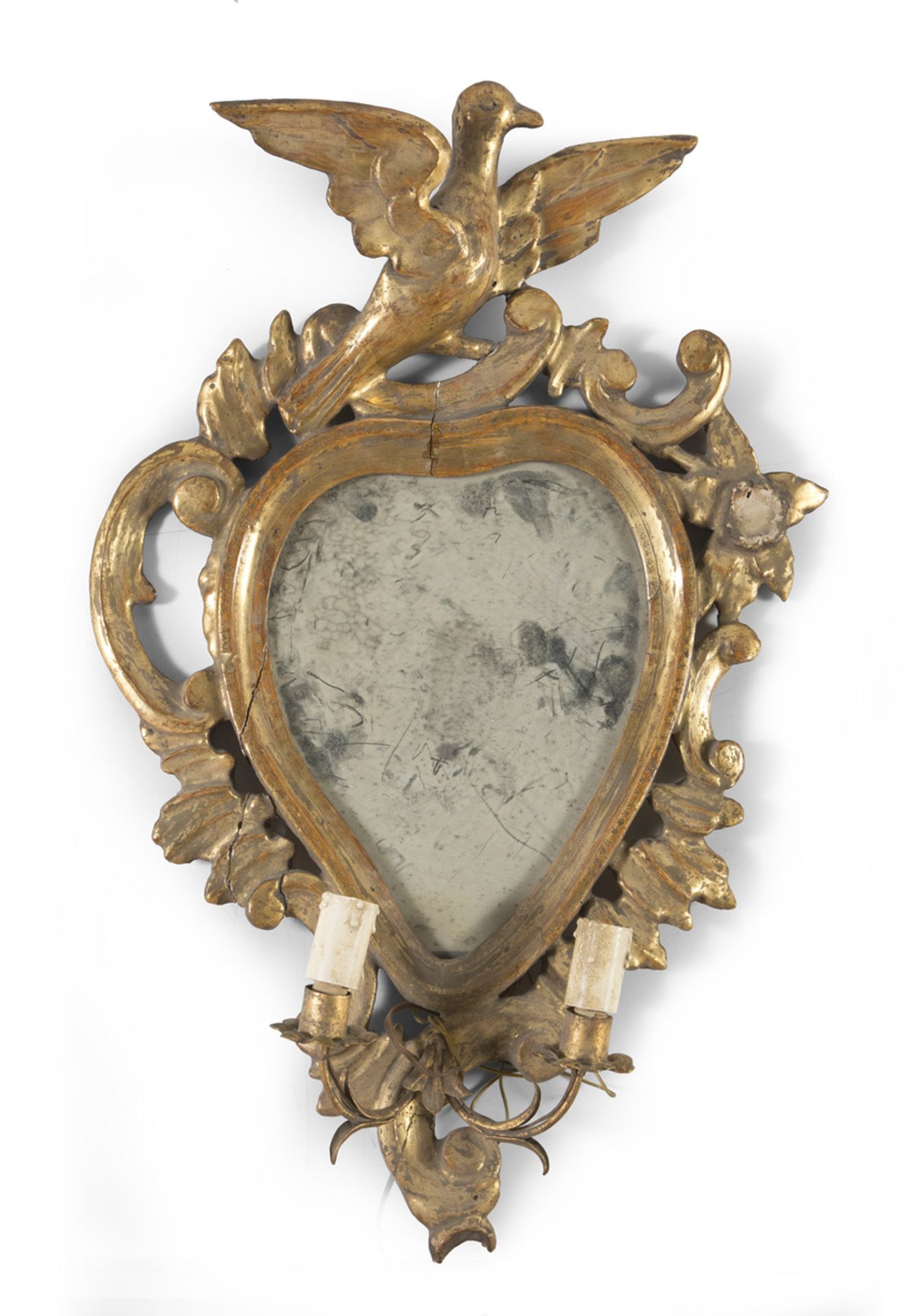 PAIR OF SMALL MIRRORS IN GILTWOOD CENTRAL ITALY END OF THE 18TH CENTURY