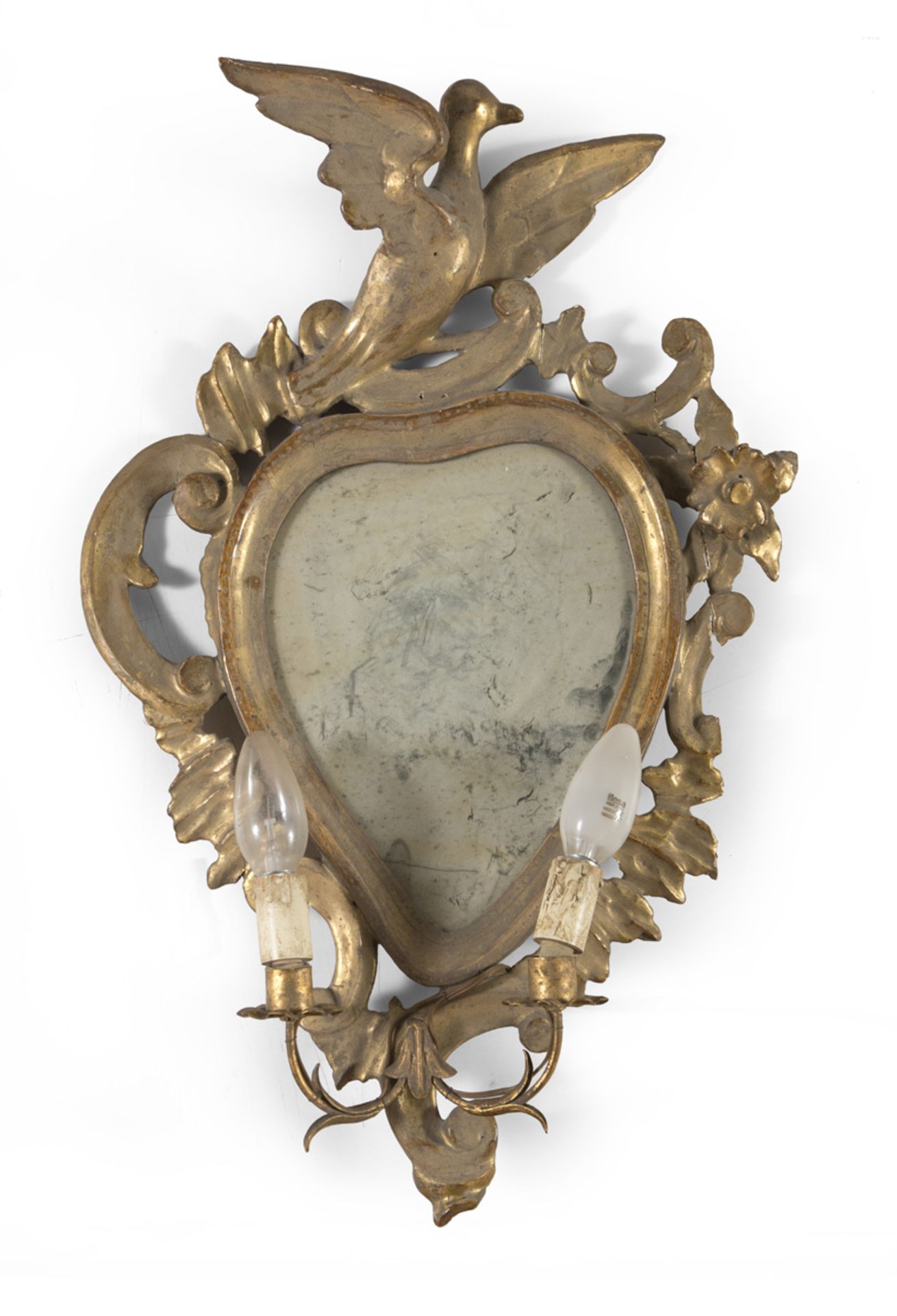 PAIR OF SMALL MIRRORS IN GILTWOOD CENTRAL ITALY END OF THE 18TH CENTURY - Bild 2 aus 2