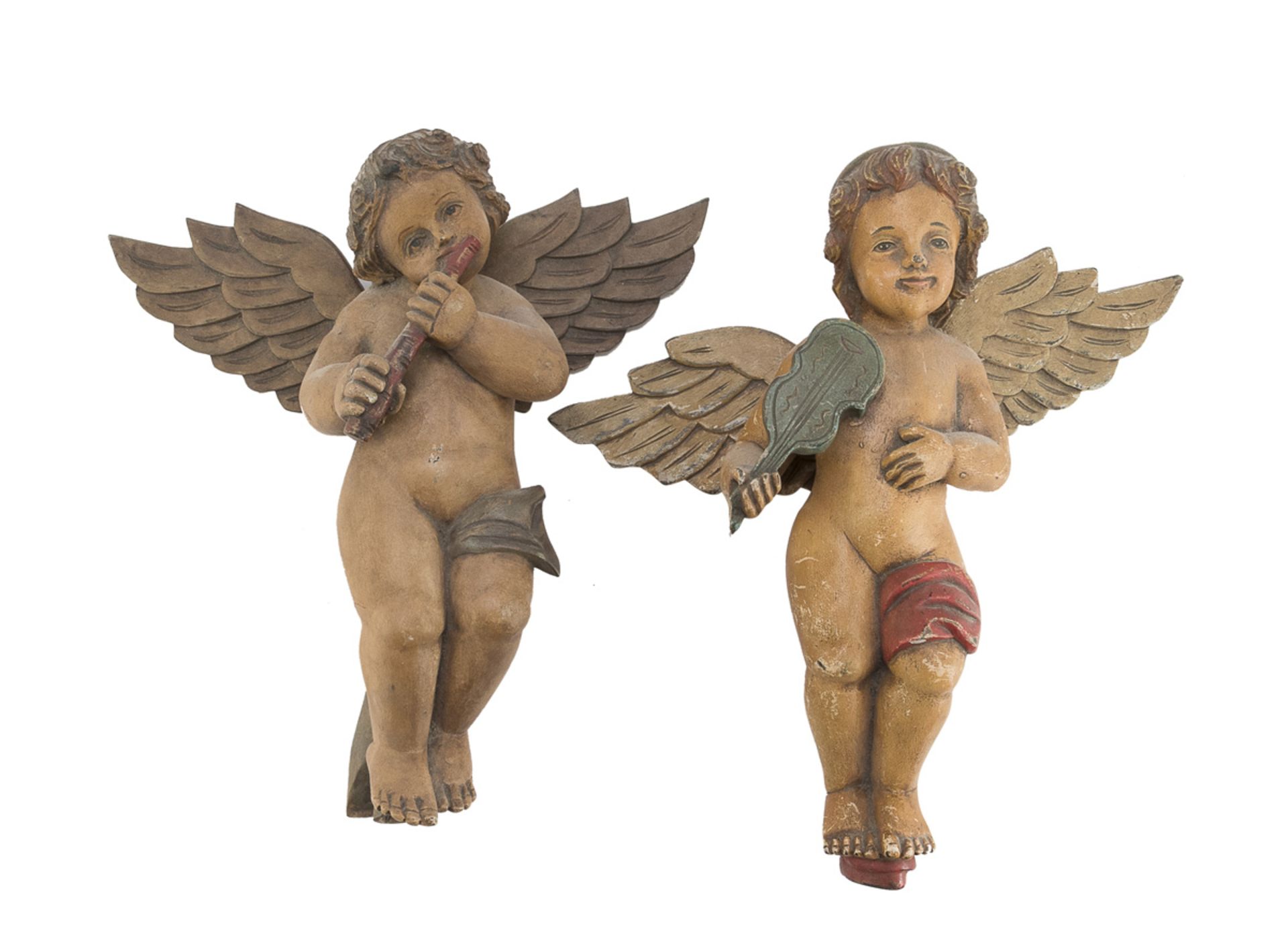 PAIR OF CHERUB FIGURES 20TH CENTURY