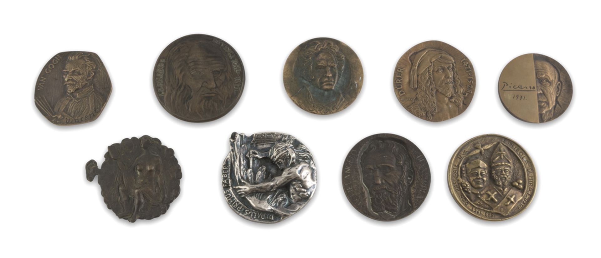 NINE BRONZE MEDALS EARLY 20TH CENTURY