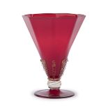 BLOWN GLASS GOBLET SAVED IN THE 1960s