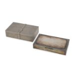 TWO SILVER AND SILVER-PLATED BOXES PUNZONE FIRENZE POST 1968
