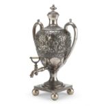 SILVER-PLATED SAMOVAR PUNCH SHEFFIELD 19TH CENTURY