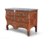 BEAUTIFUL COMMODE IN VIOLET EBONY FRANCE LOUIS XV PERIOD