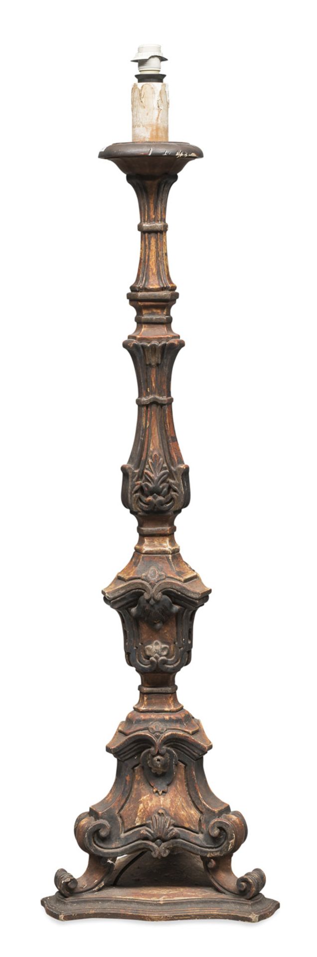 FLOOR LAMP IN CARVED WOOD 18th CENTURY