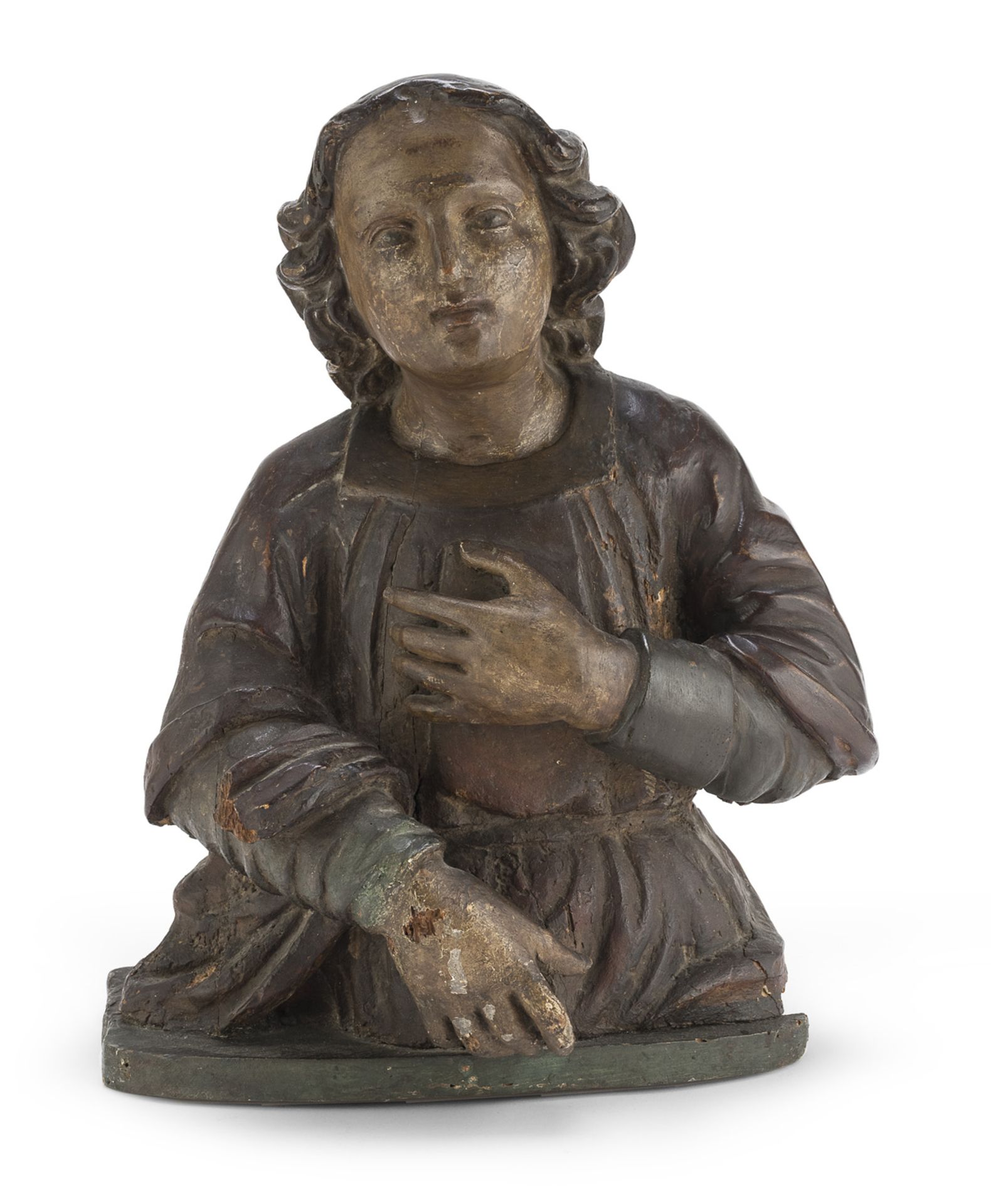 LACQUERED WOOD SCULPTURE CENTRAL ITALY 17th CENTURY
