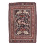 RARE SMALL SOUMAK CARPET MID-20TH CENTURY