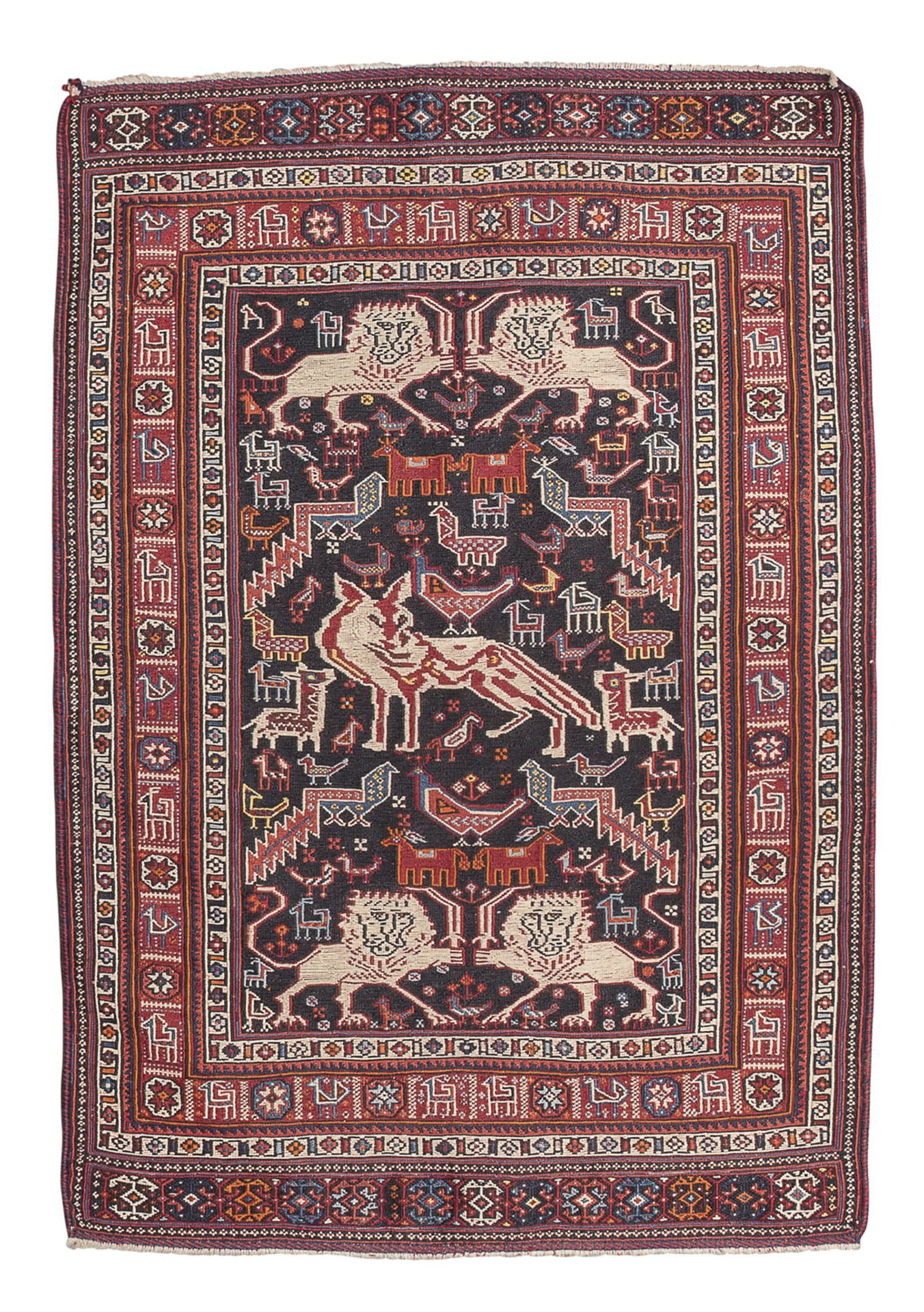 RARE SMALL SOUMAK CARPET MID-20TH CENTURY