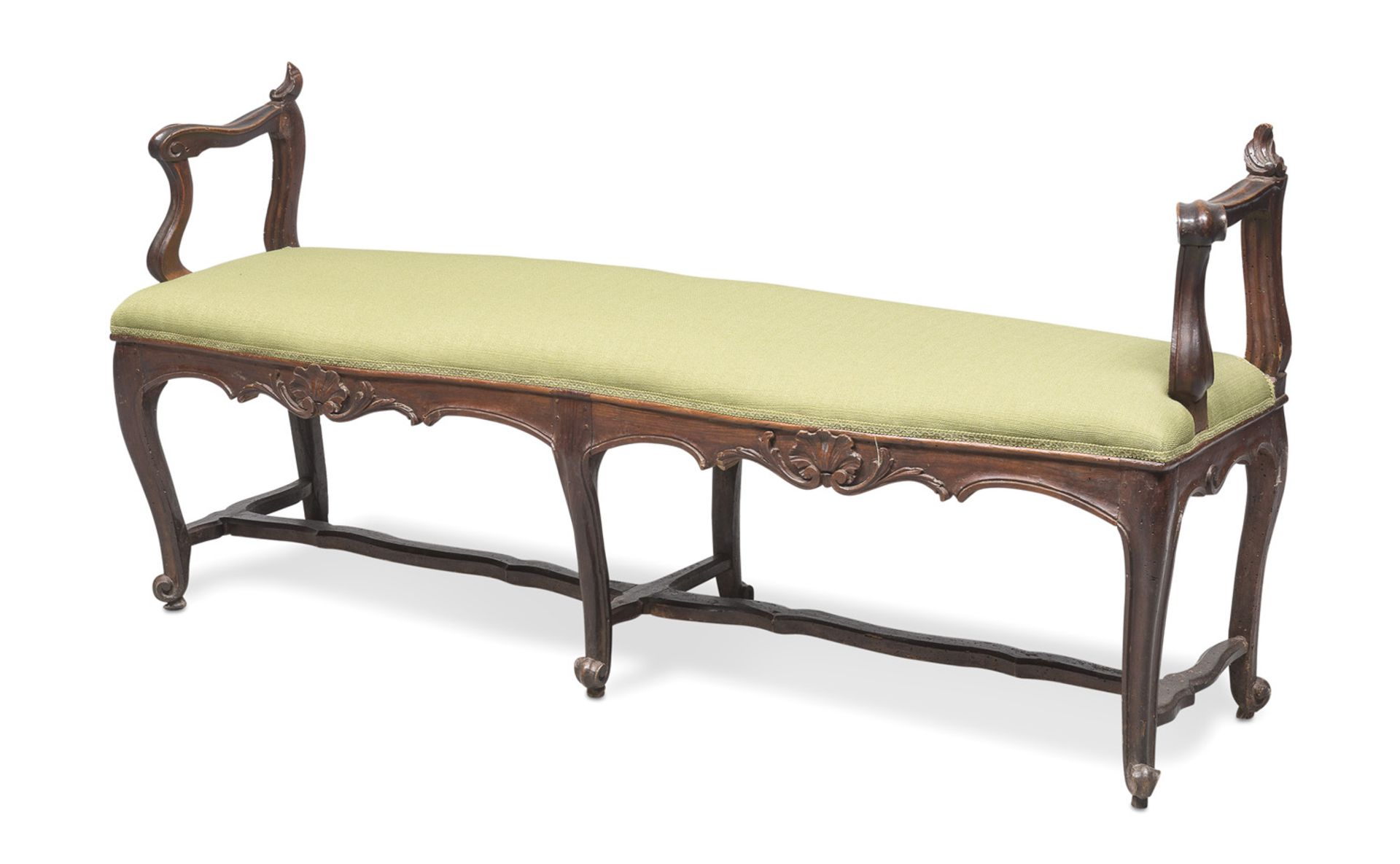 BEAUTIFUL WALNUT BENCH ROME 18th CENTURY