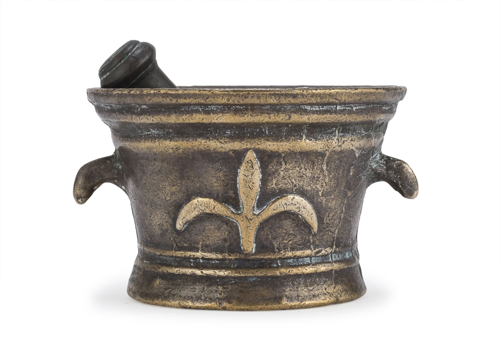 MORTAR WITH PESTLE PROBABLY 18TH CENTURY FLORENCE