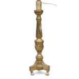 CANDLESTICK IN GILTWOOD 19th CENTURY