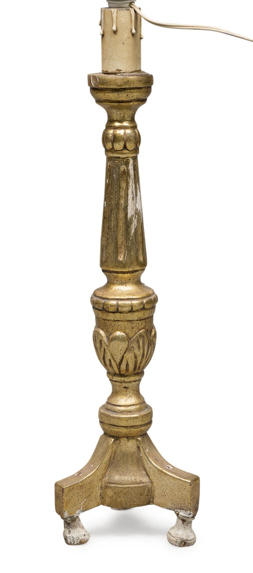 CANDLESTICK IN GILTWOOD 19th CENTURY