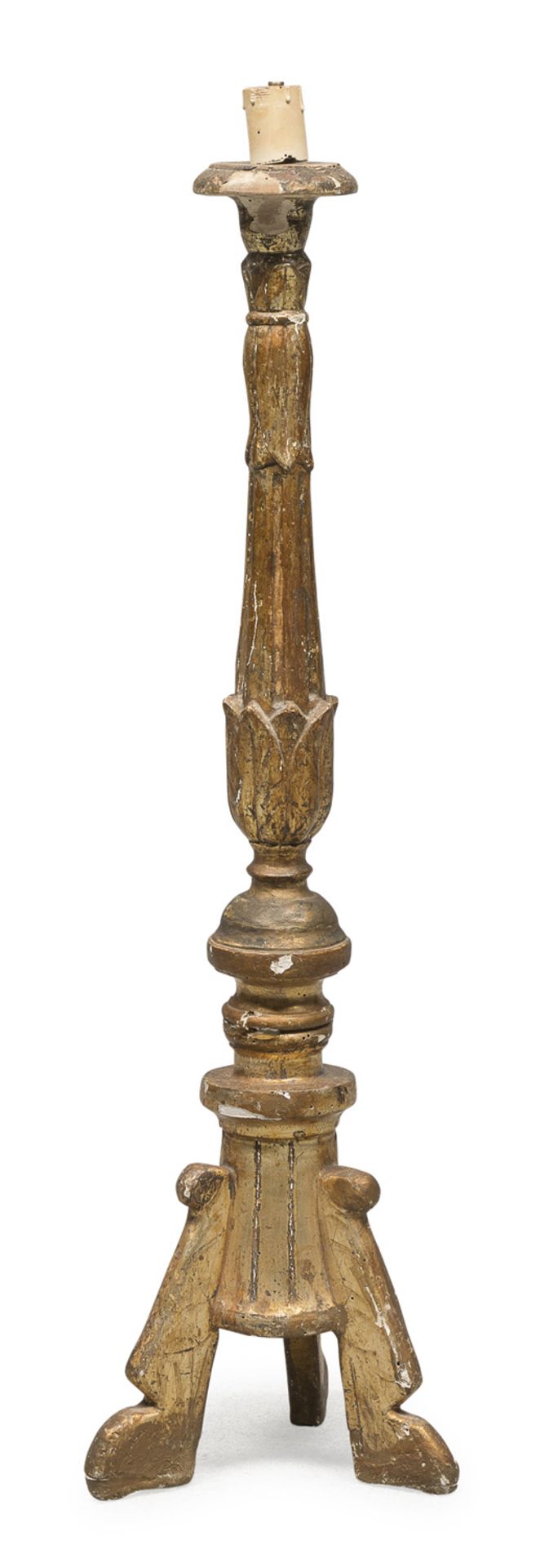 CANDLESTICK IN GILTWOOD LATE 18th CENTURY